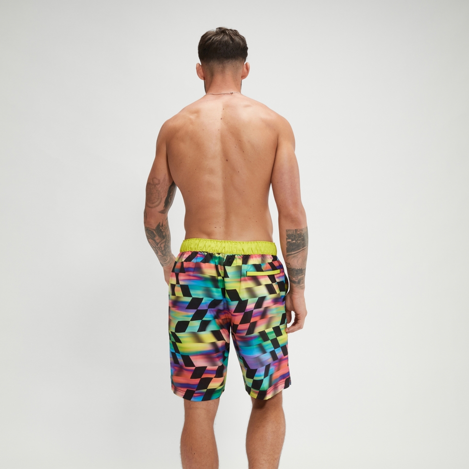 Men's Print Bondi Basin 20'' Swim Shorts Green/Red