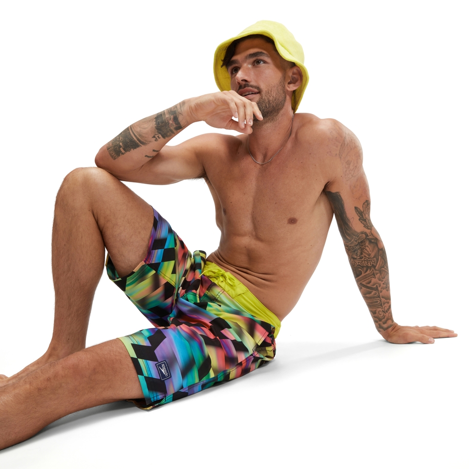 Men's Printed Bondi Basin Boardshort 20" Red