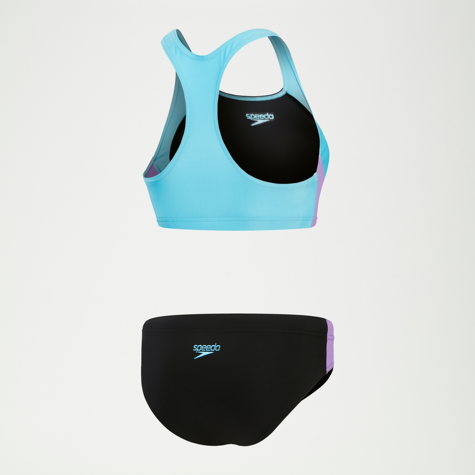 Women's Colourblock Splice Bikini Black/Purple