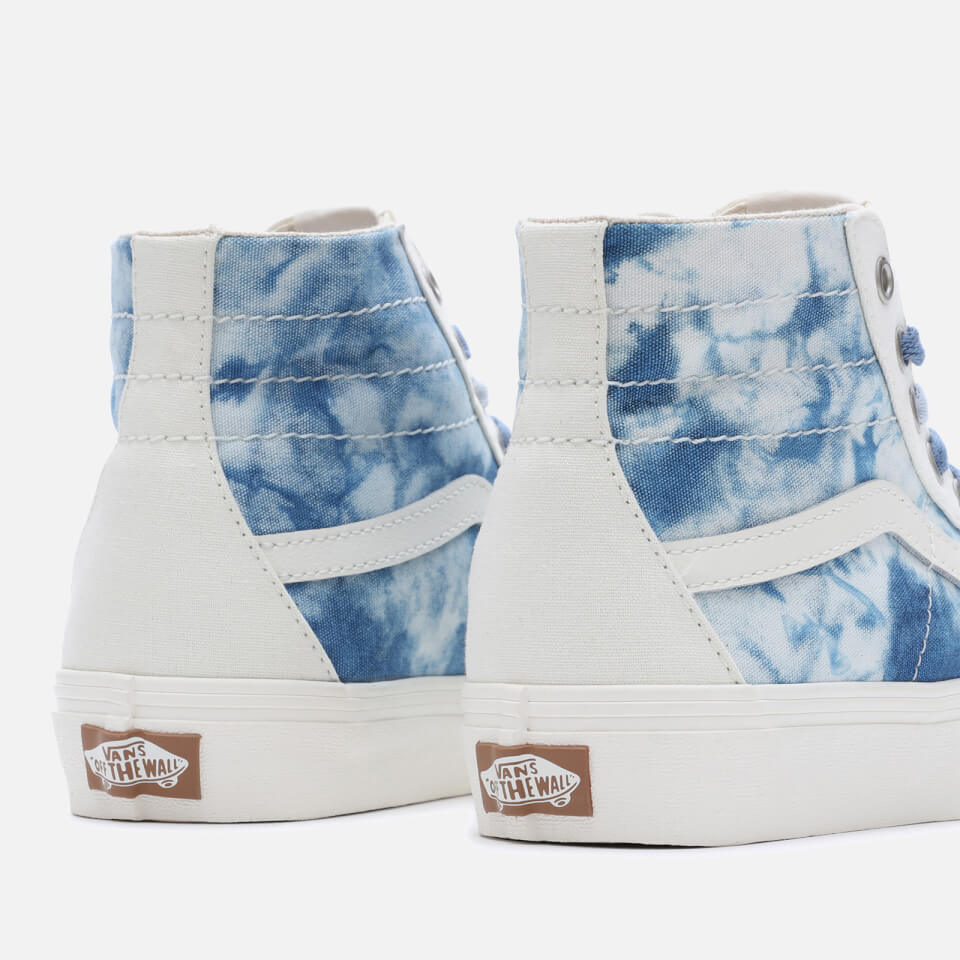 Blue and white tie dye vans clearance