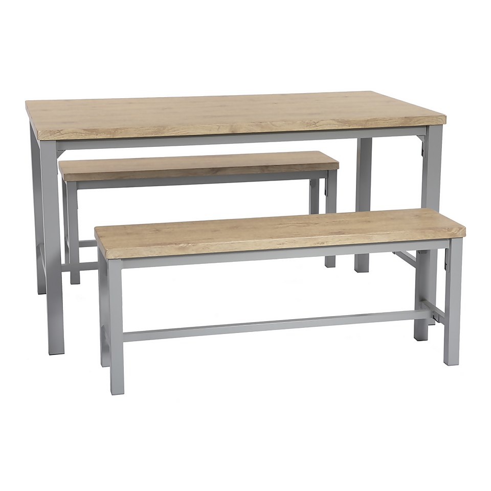 Nina Dining Table and 2 Benches