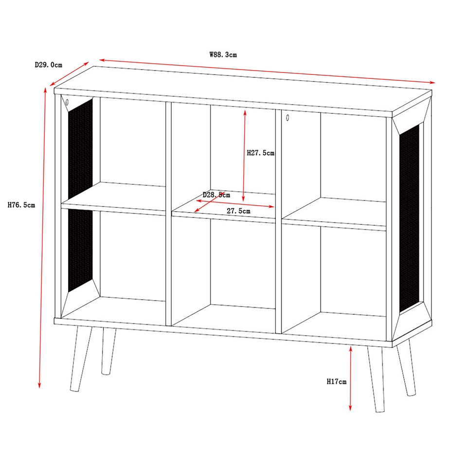 Kubu Rattan 2x3 Cube Storage Unit