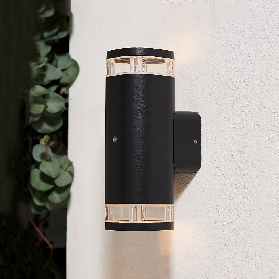 Stamford Up & Down Outdoor Wall Light with Dusk to Dawn Sensor