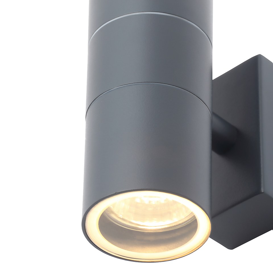 Mills Up & Down Outdoor Wall Light - Anthracite