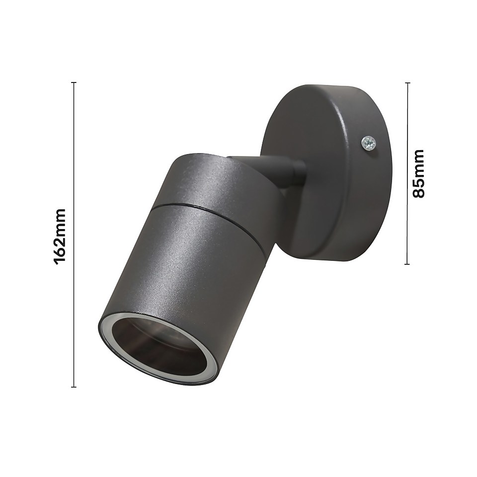 Mills Adjustable Outdoor Wall Light - Anthracite