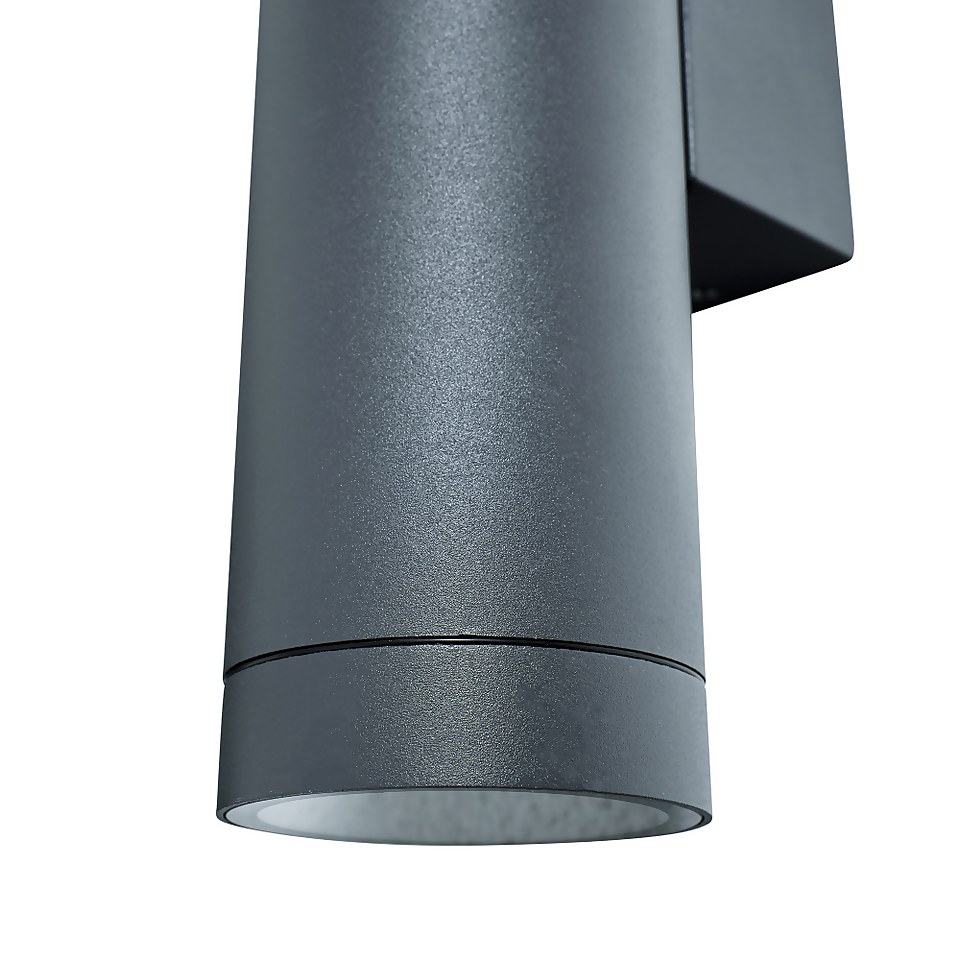 Mills Large Up & Down Outdoor Wall Light - Anthracite