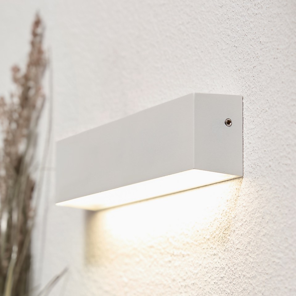 LED Slim Outdoor Brick Light - White