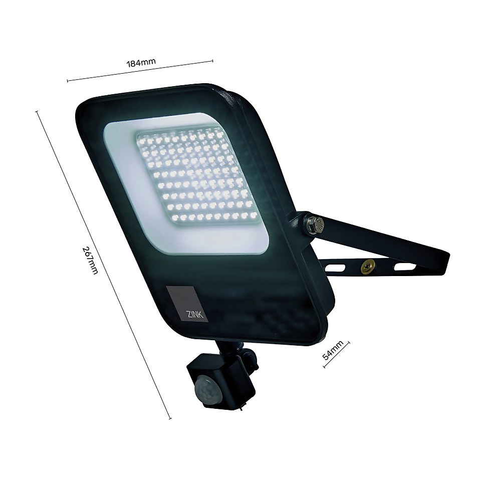 50W LED Outdoor Floodlight with PIR Motion Sensor