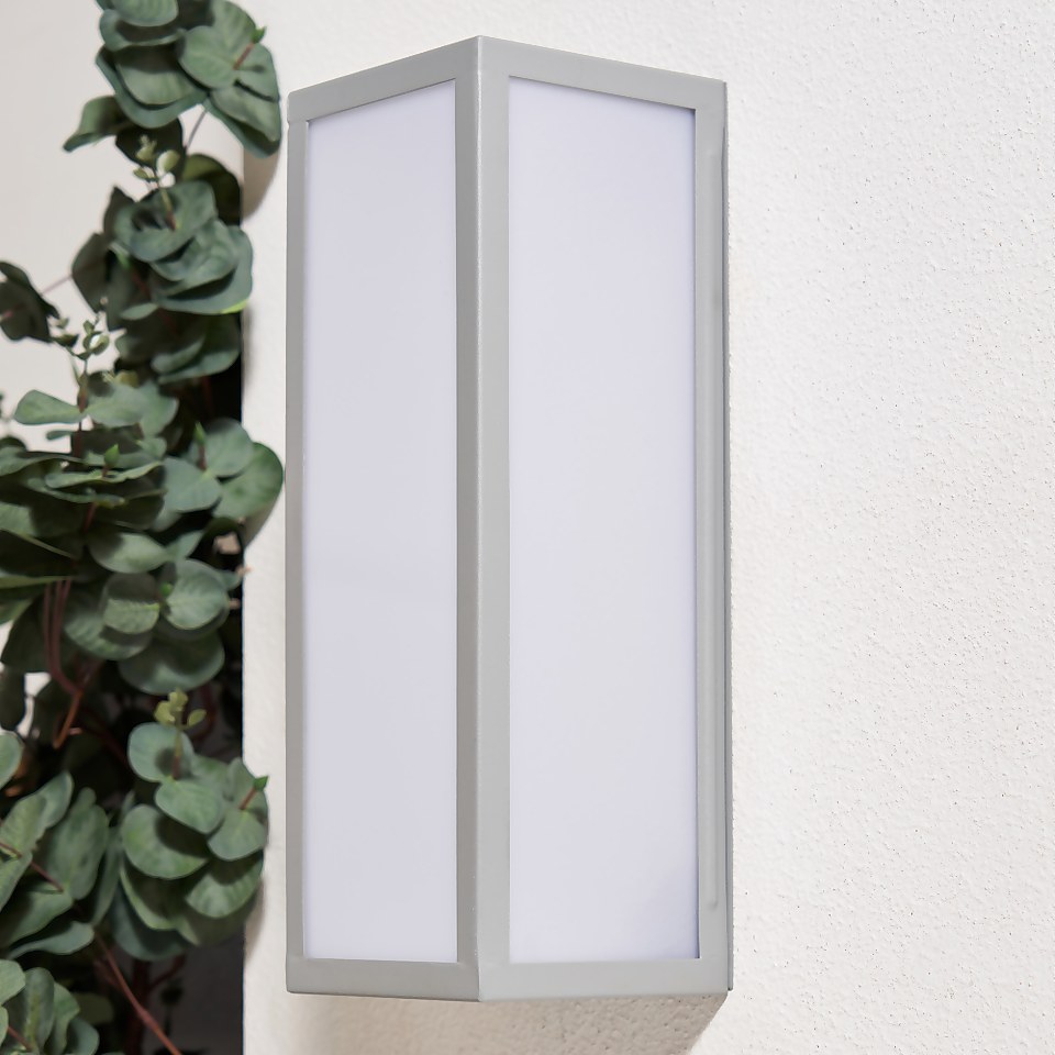 Aylesford LED Outdoor Wall Lantern - Silver