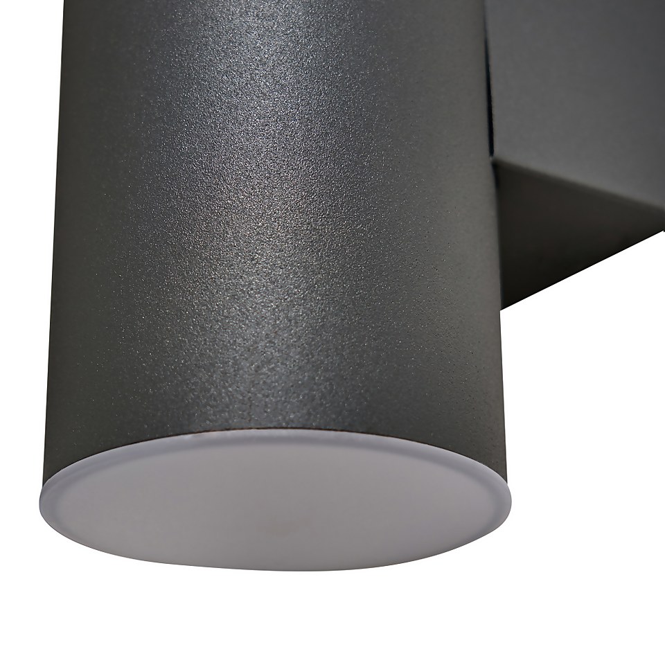 Solar LED Up & Down Wall Light - Anthracite