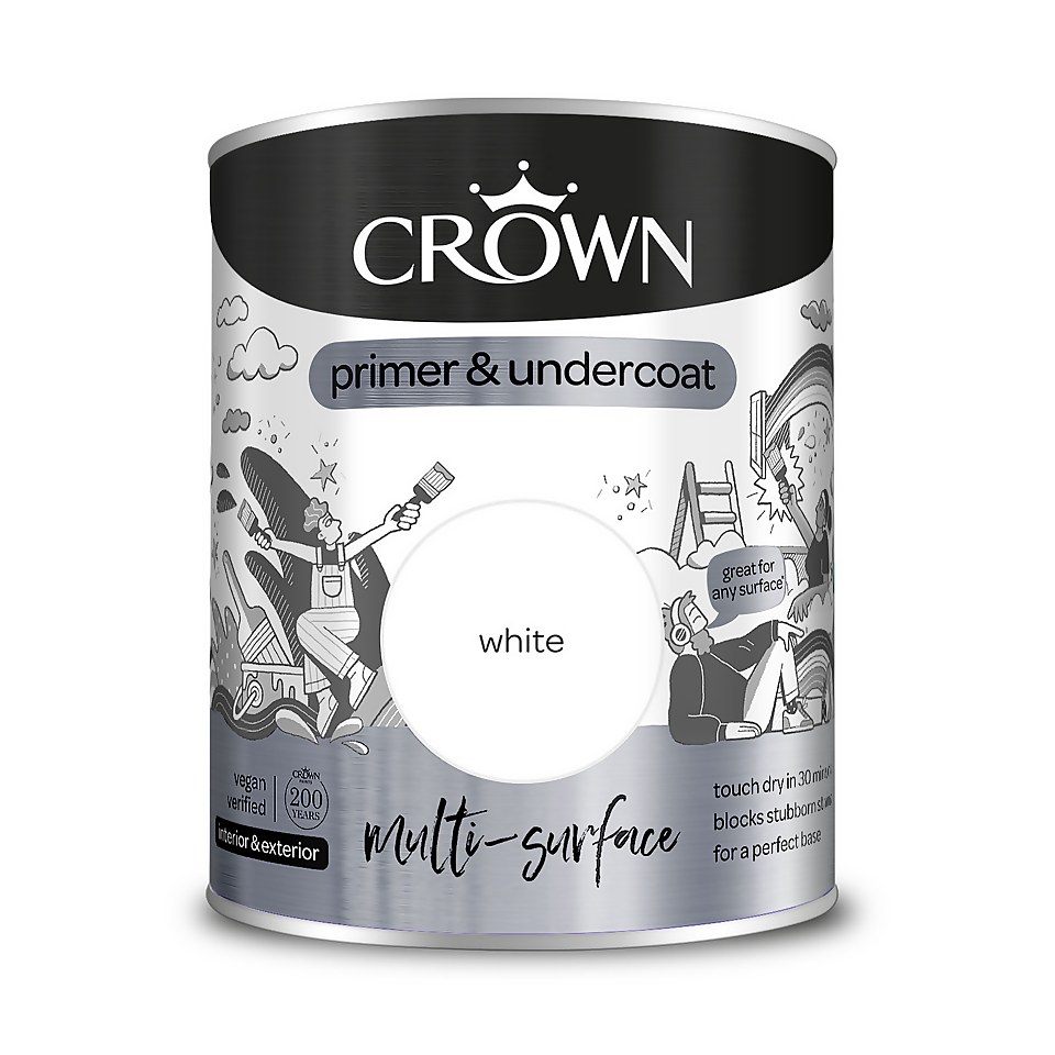 Crown Multi Surface Primer & Undercoat White - 750ml