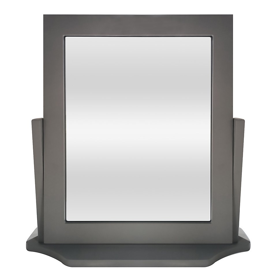 Square Dressing Table Mirror - Grey