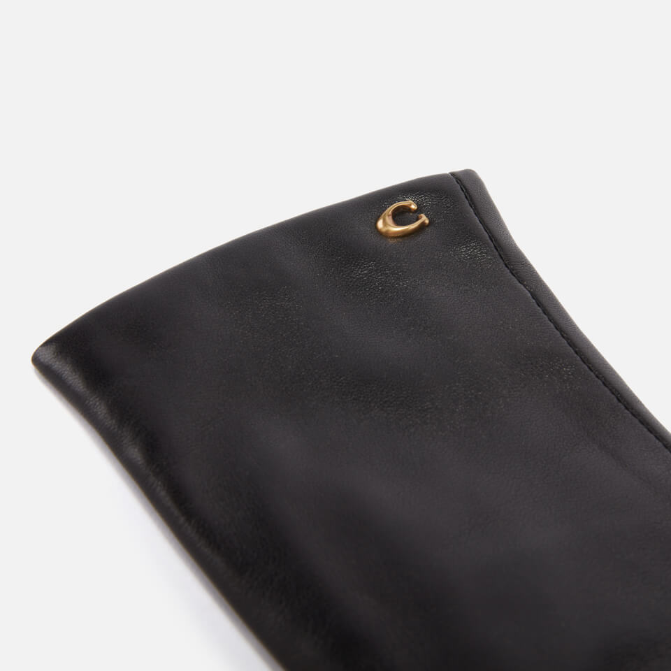 Coach Sculpted C Leather Tech Gloves