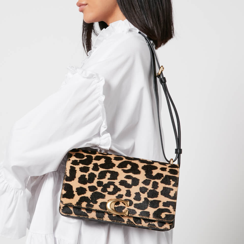 Coach Bandit Leopard-Print Calf Hair Shoulder Bag