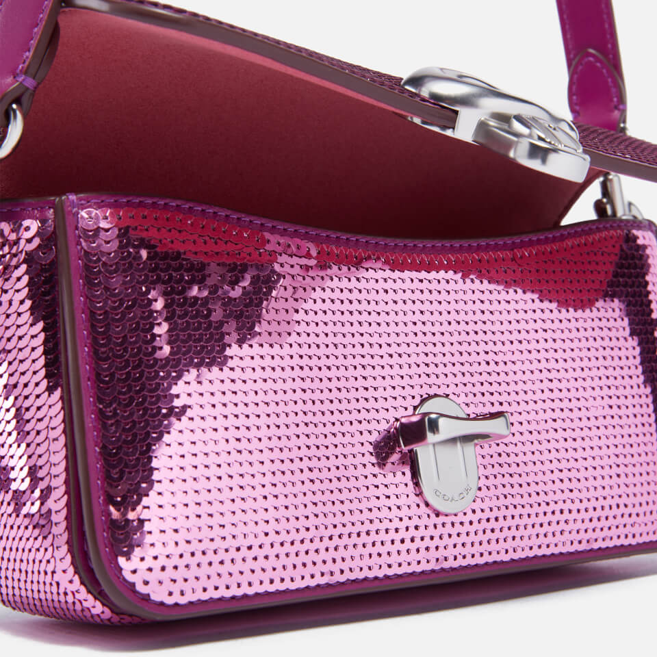 Coach Studio Sequinned Leather Baguette Bag