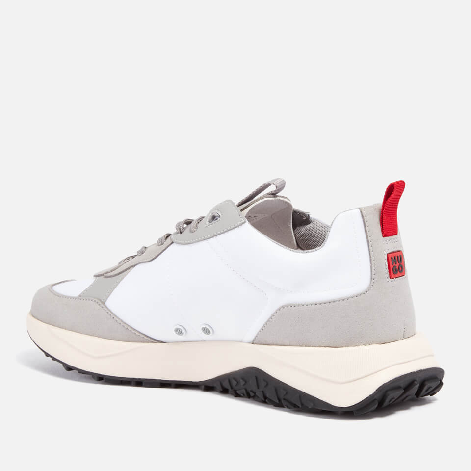 HUGO Men's Kane Runn Mfny N Shell and Faux Suede Trainers