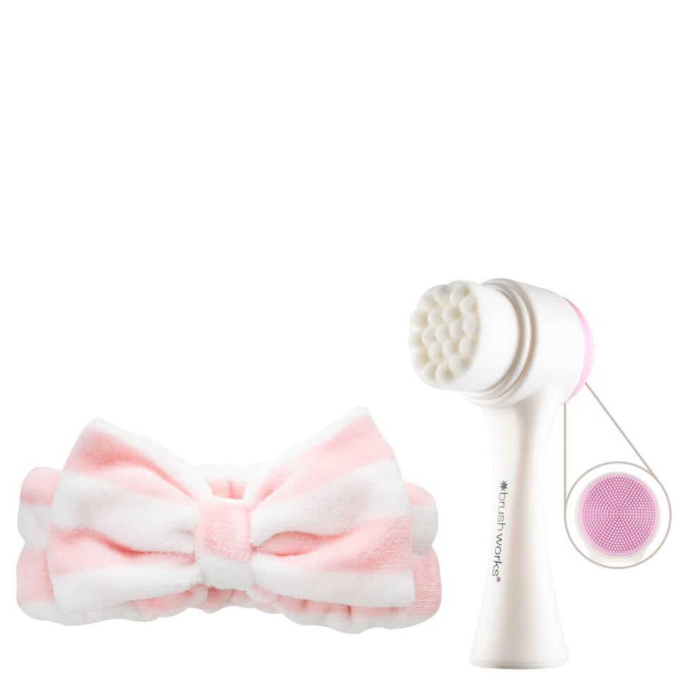 brushworks Luxury Facial Cleansing Brush and Headband Duo