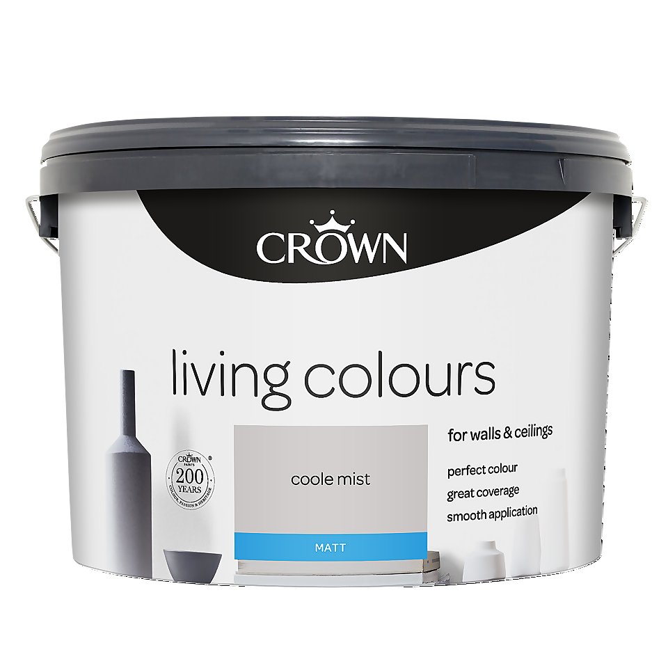 Crown Living Colours Matt Emulsion Paint Coole Mist - 10L
