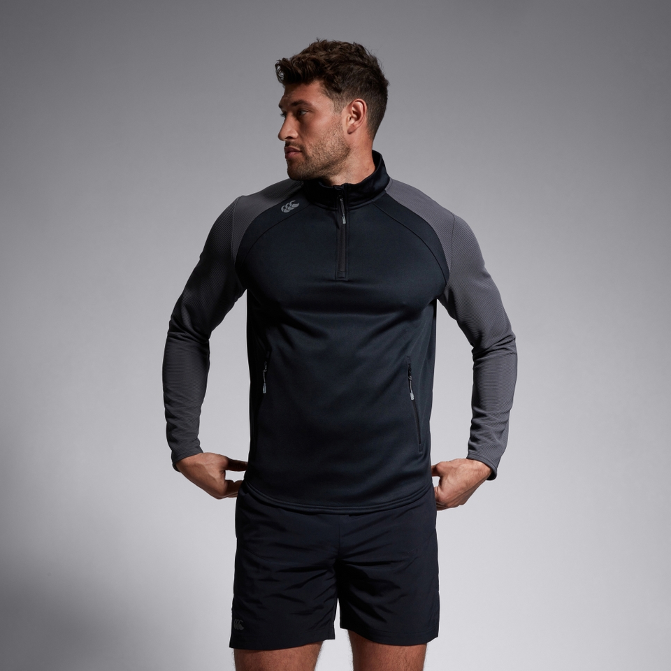 CANTERBURY ELITE 1/4 ZIP TOP AU BLACK