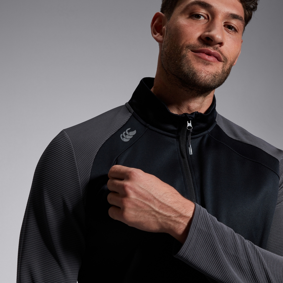 ELITE 1/4 ZIP TOP BLACK