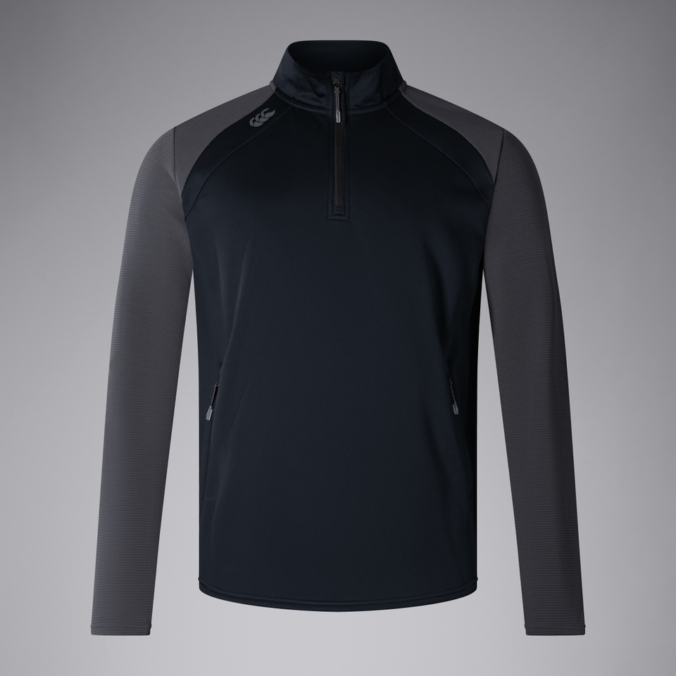 ELITE 1/4 ZIP TOP BLACK