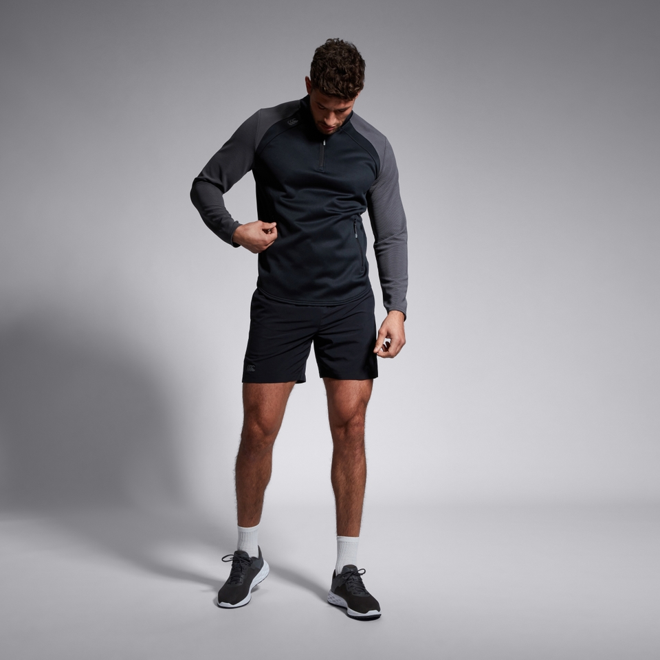 ELITE 1/4 ZIP TOP BLACK
