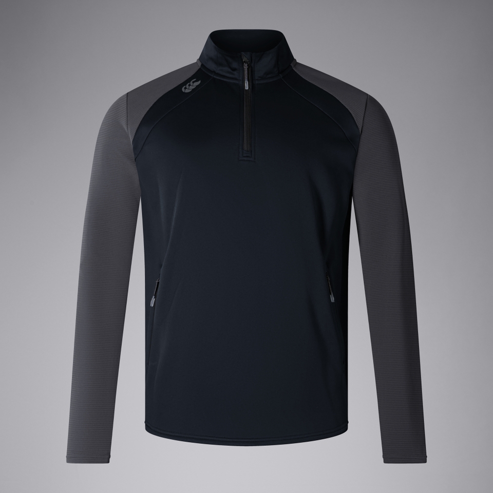 CANTERBURY ELITE 1/4 ZIP TOP AU BLACK