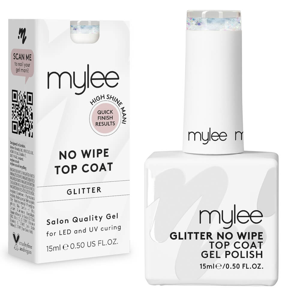 Mylee MyGel Gel Polish No Wipe Glitter Top Coat 15ml