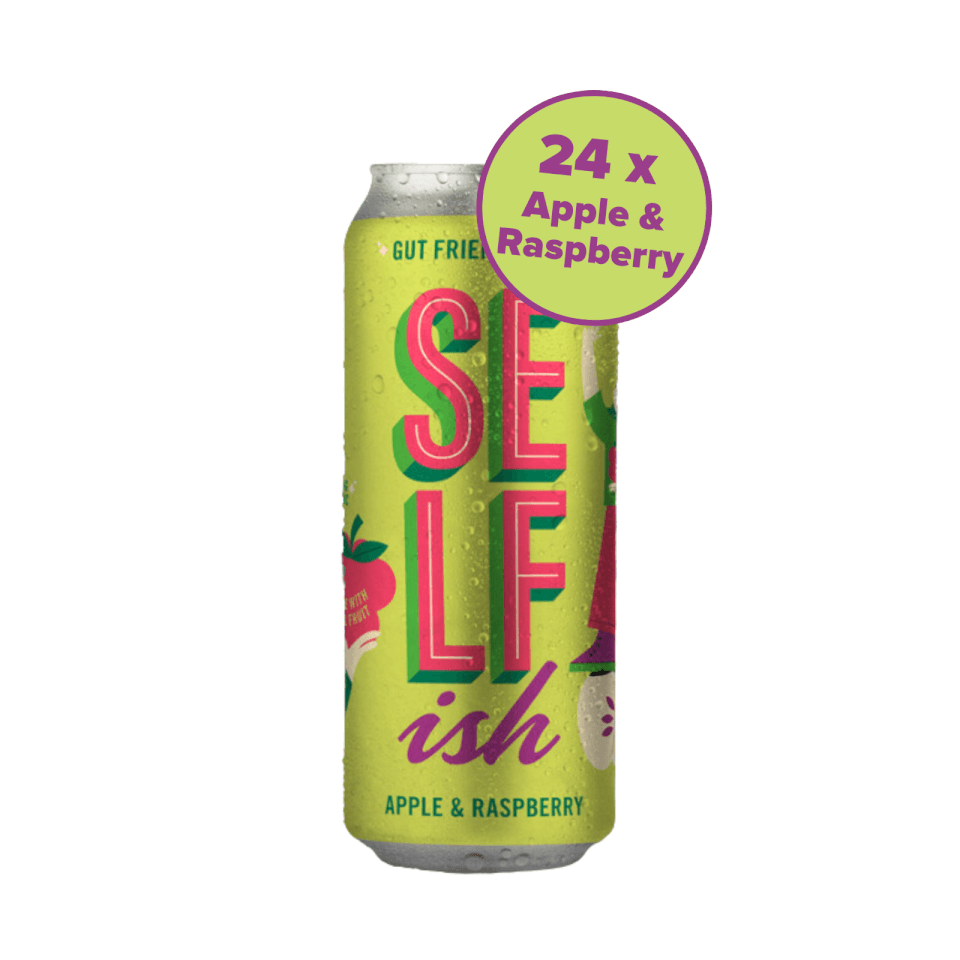 Sparkling Prebiotic Drink – Apple & Raspberry (2 x 12 x 330ml Cans)