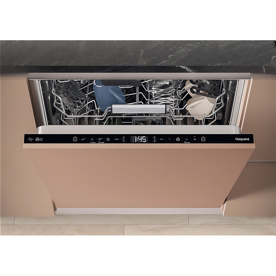 Hotpoint H8IHT59LSUK Integrated Dishwasher - Black Control Panel
