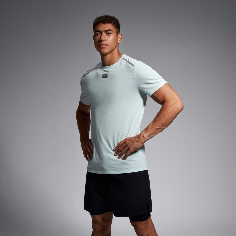 MENS COTTON/POLY TRAINING TEE GREEN