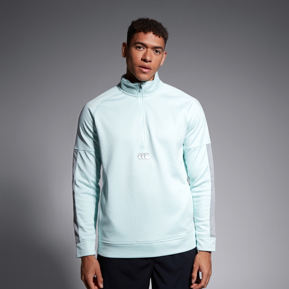 CANTERBURY 1/2 ZIP THERMOREG FLEECE AM GREEN
