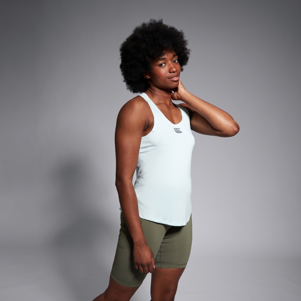 WOMENS VAPODRI RACERBACK VEST GREEN