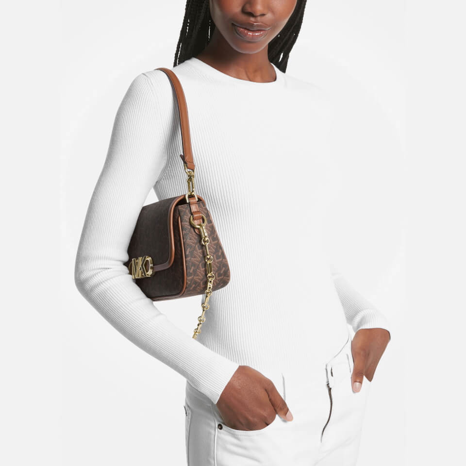 MICHAEL Michael Kors Parker Faux Leather Pouchette Shoulder Bag