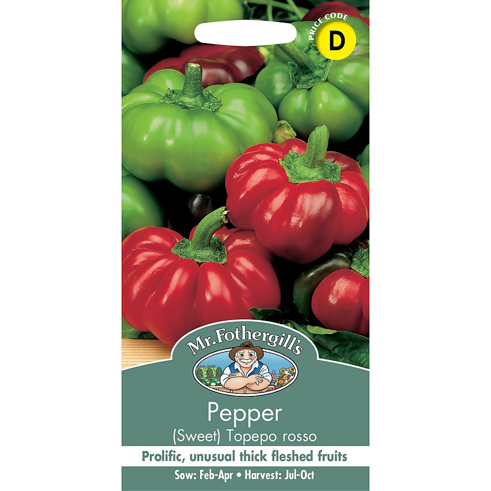 Mr. Fothergill's Pepper Seeds - Sweet Topepo Rosso