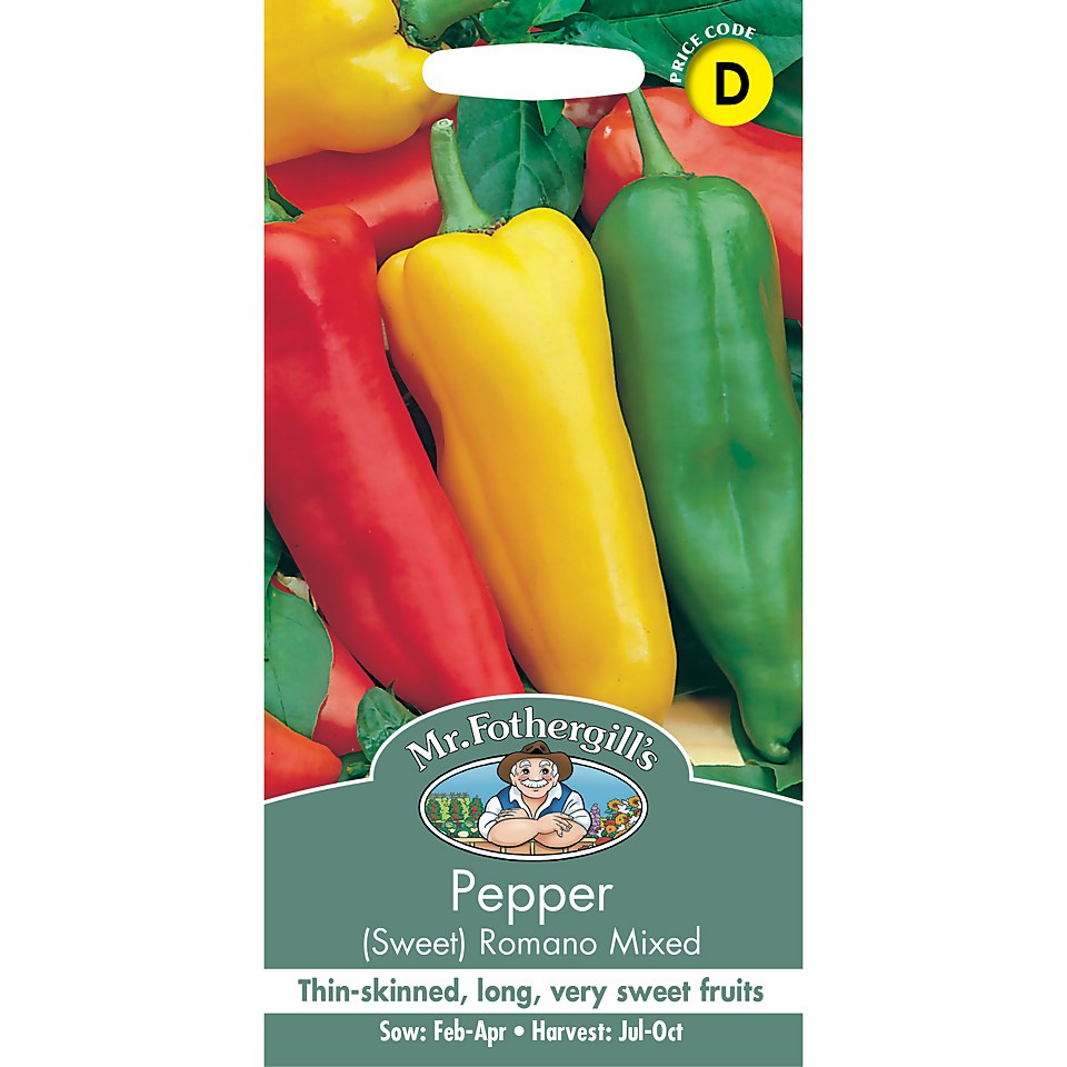 Mr. Fothergill's Pepper Seeds - Sweet Romano Mixed