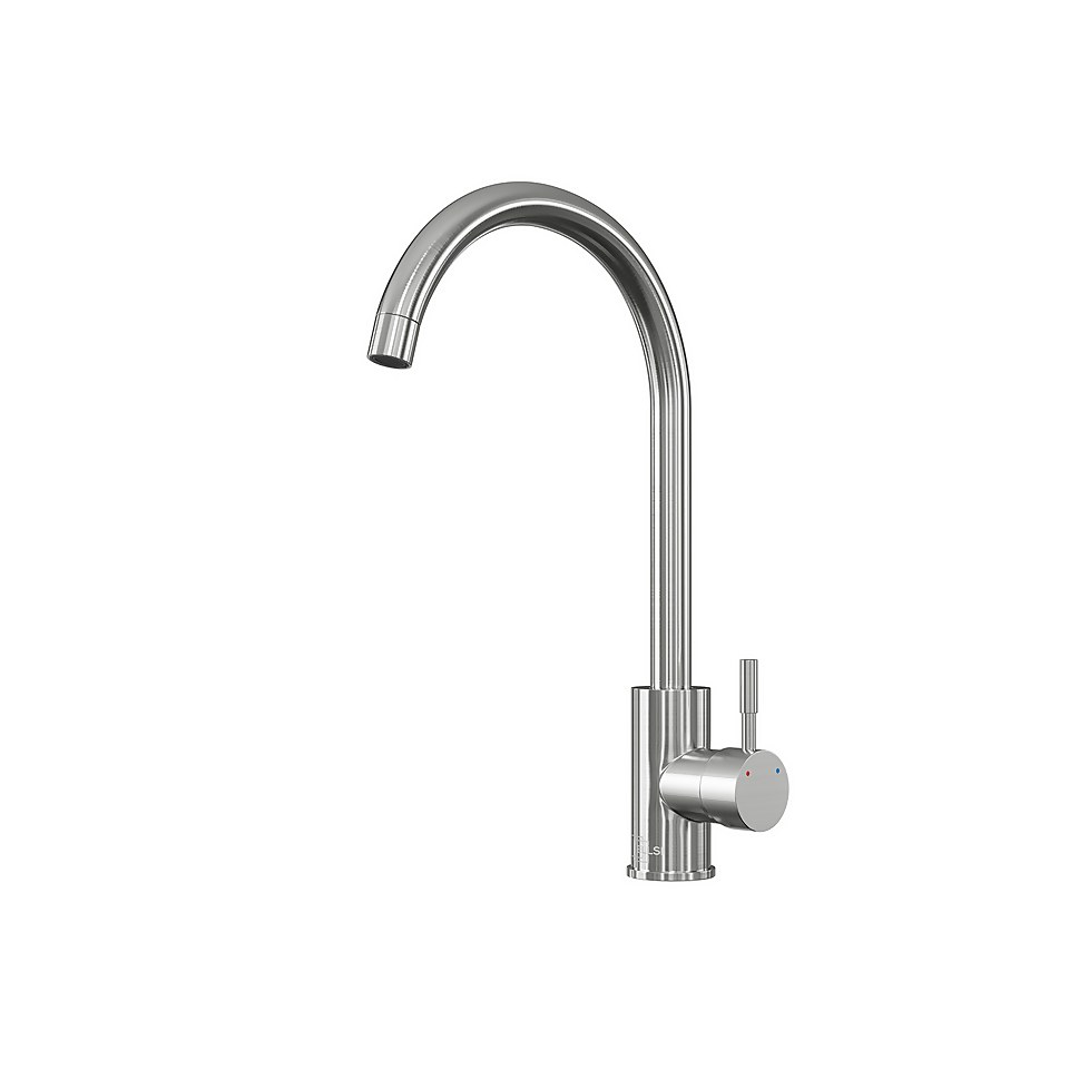 Leonie Side Lever Tap - Brushed Steel