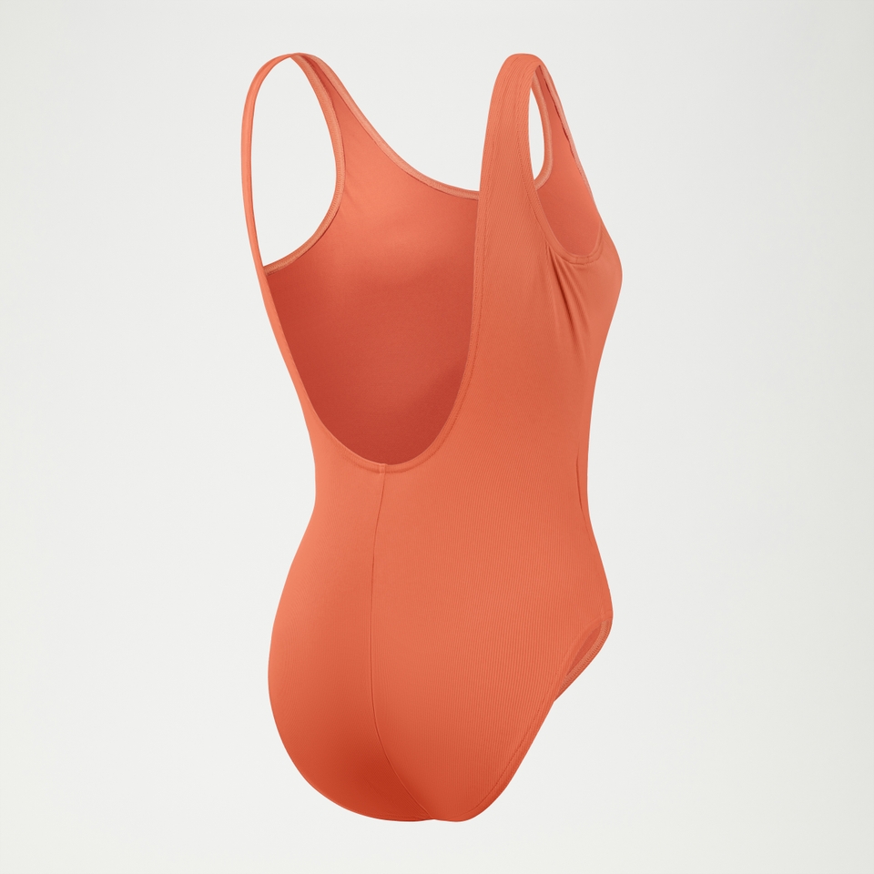 Women's Textured Deep U-Back Orange