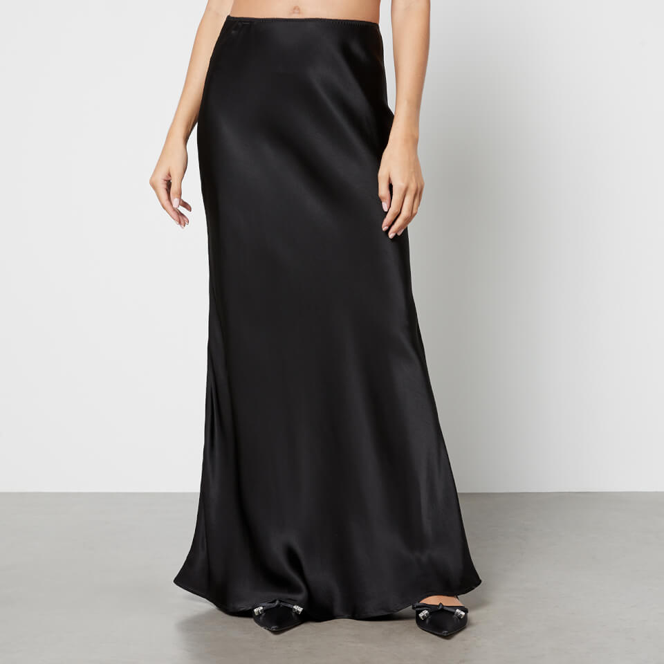 Mid length satin skirts xl outlet