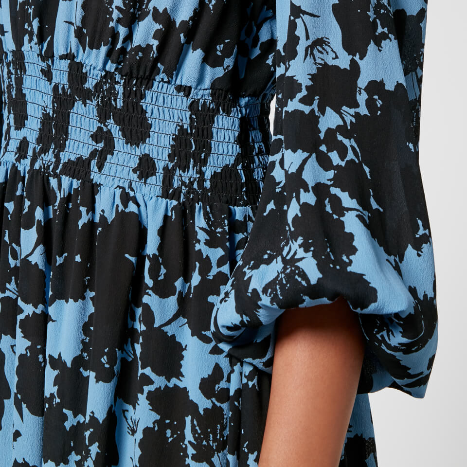Baum Und Pferdgarten Amber Floral-Print Georgette Midi Dress - EU 34/UK 6 |  Coggles