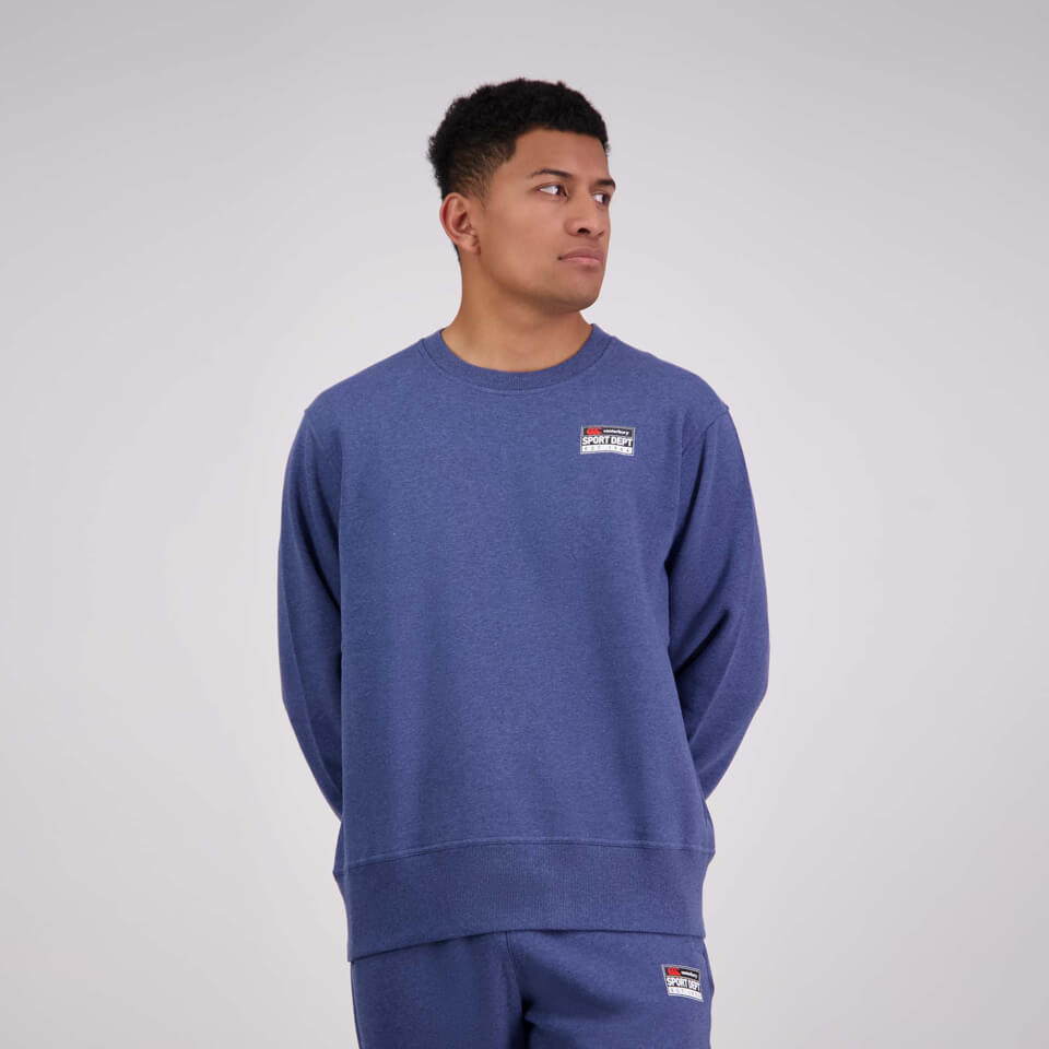 Mens Sport Dept Crew Neck Sweat Denim Marl