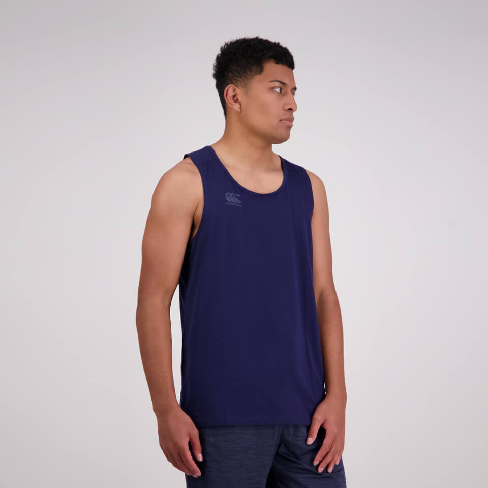 Canterbury M Vapodri Tempo Singlet Navy Marle