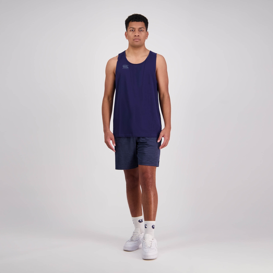 MENS VAPODRI TEMPO SINGLET NAVY MARLE
