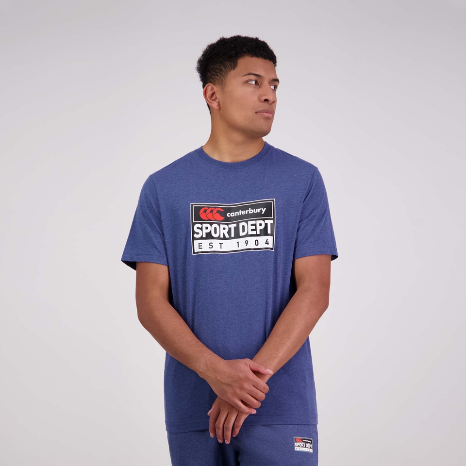 MENS SPORT DEPT. SS T-SHIRT DENIM MARL