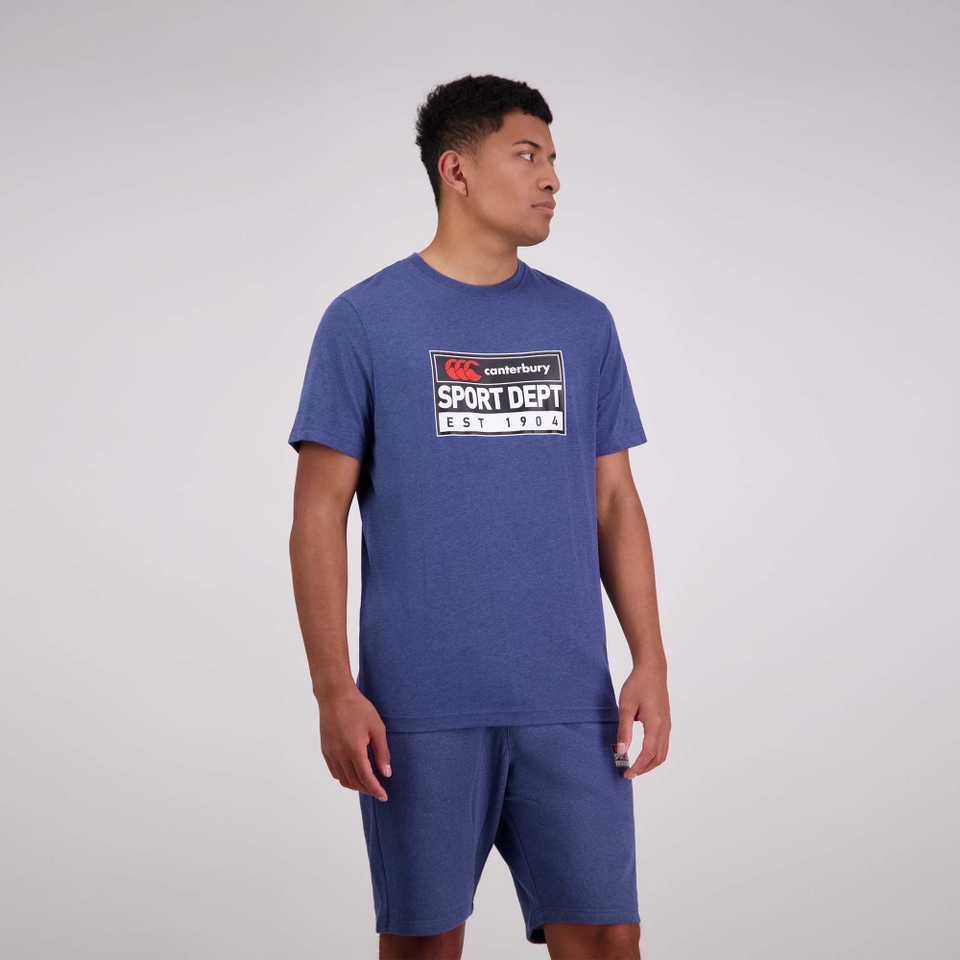 MENS SPORT DEPT. SS T-SHIRT DENIM MARL