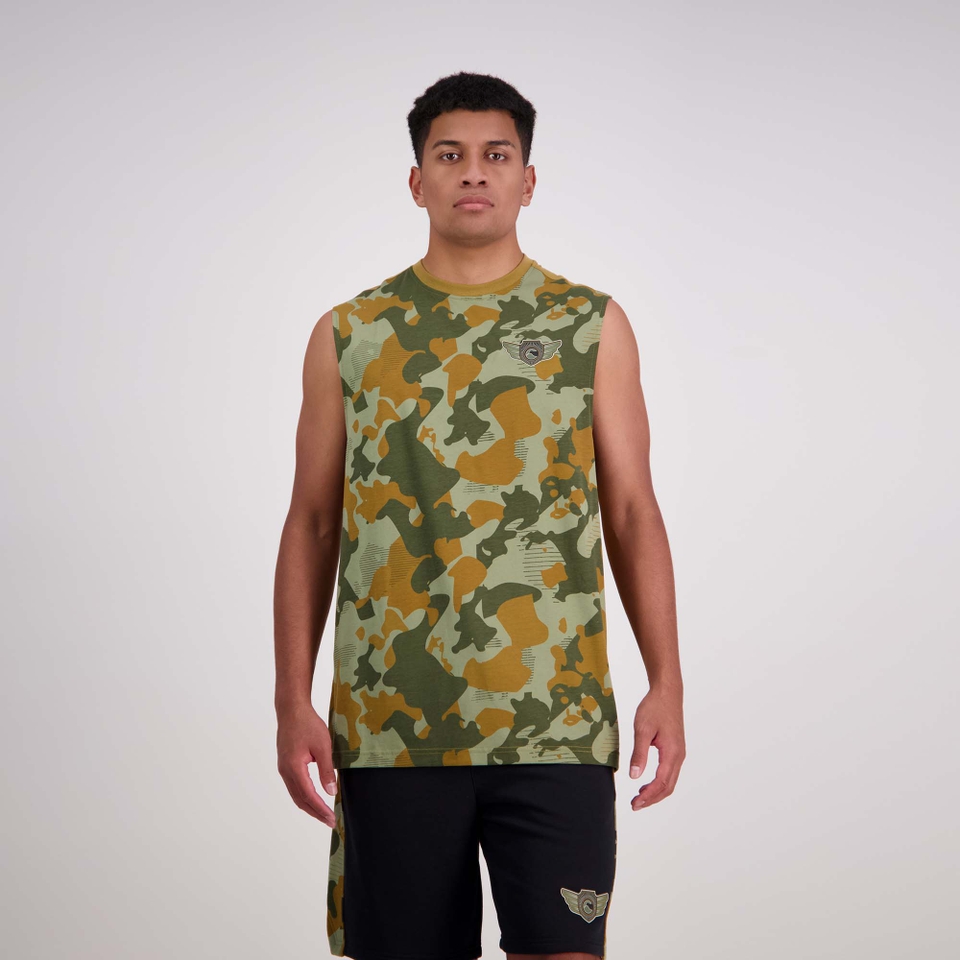 MENS FORCE AOP SINGLET BEETLE