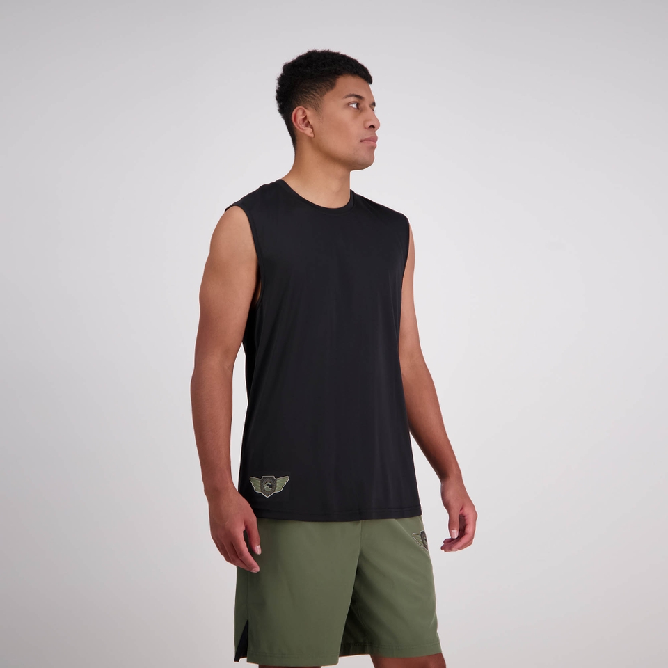 Mens Force Vapodri Singlet Jet Black