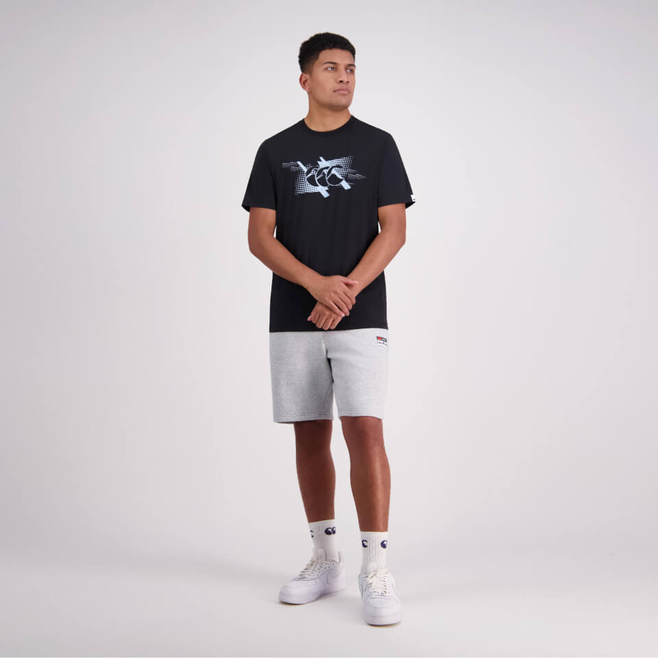 Mens Ss Printed T-Shirt Jet Black