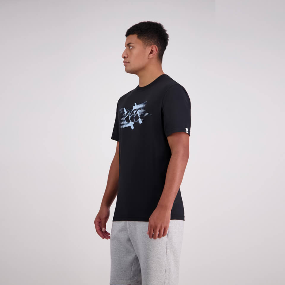 Mens Ss Printed T-Shirt Jet Black