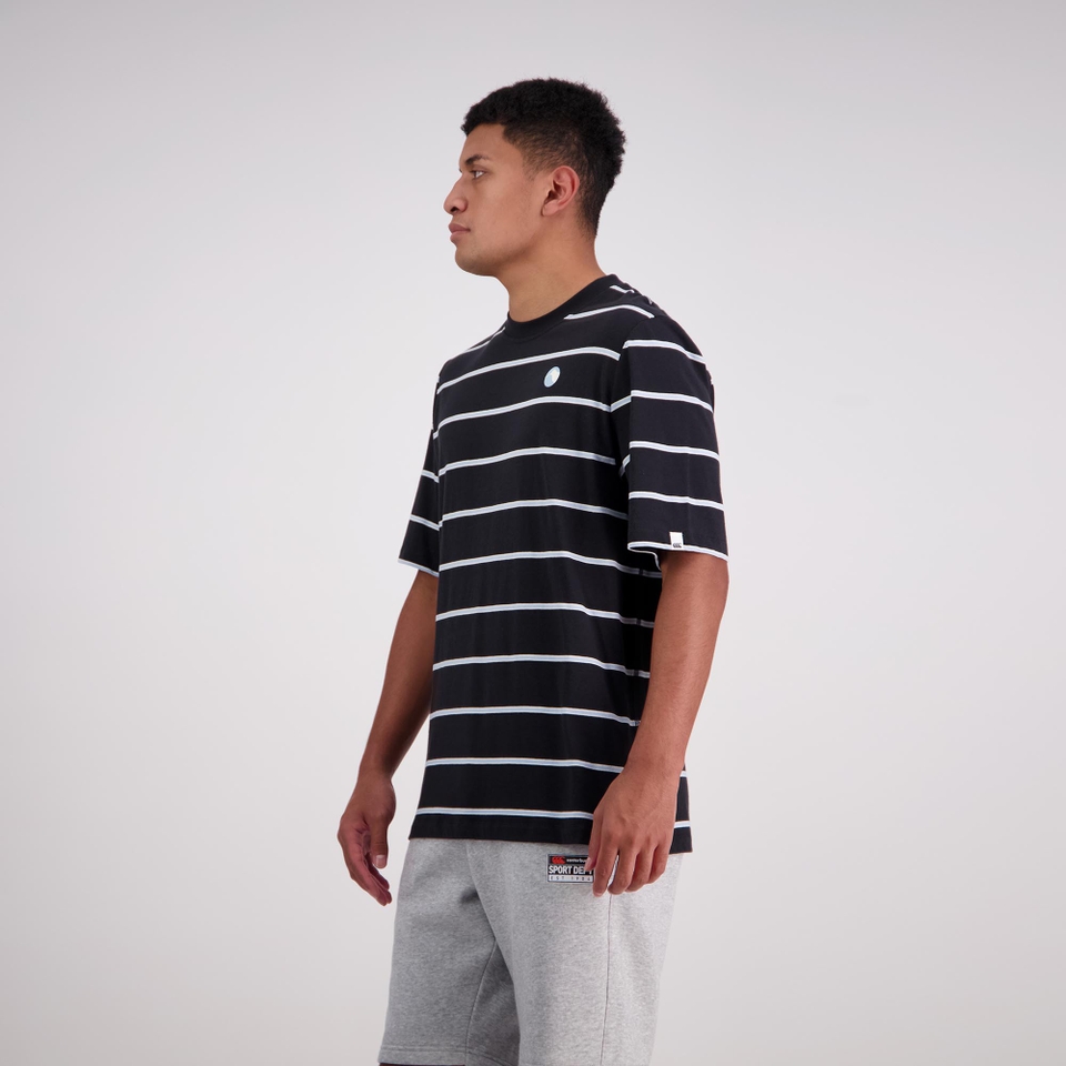 MENS SS YARN DYE T-SHIRT JET BLACK